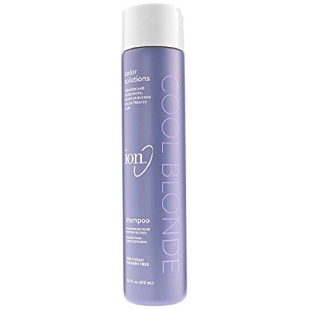 Ion Cool Blonde Shampoo gently cleanses and tones white silver